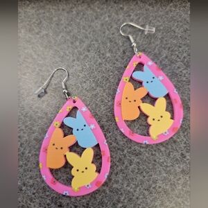 Colorful Bunny Drop Earrings